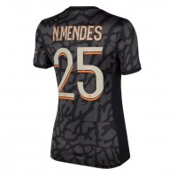 Fotballdrakt Dame Paris Saint-Germain Nuno Mendes #25 Tredjedrakt 2023-24 Kortermet